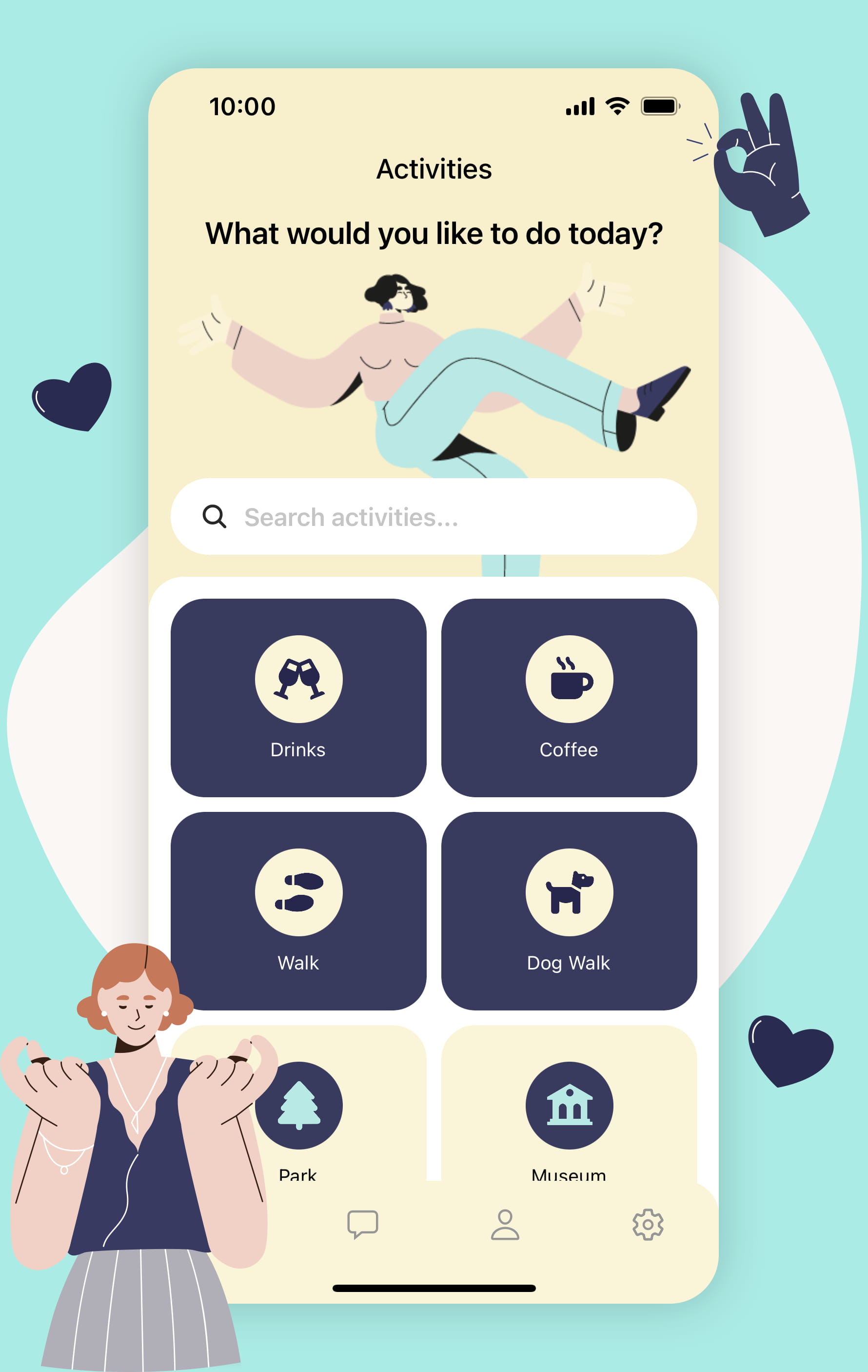ToDate app activities screen